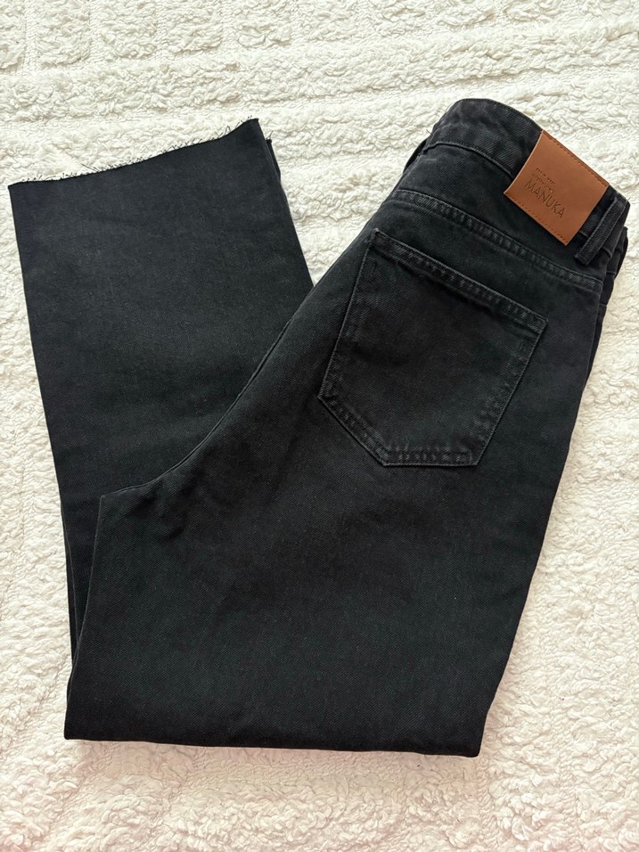 Manuka 1965 Siyah Düz Kesim Denim Pantolon - Görsel 3