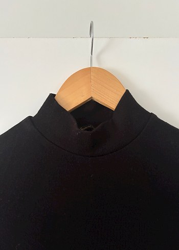 Uzun Siyah balıkçı yaka Kadın Elbise - Görsel 4