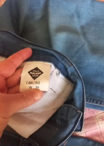 36 Beden mavi Renk Mavi Bol Kesim Kot Pantolon