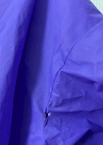 Uzun Mor Kadın Yağmurluk Düğmeli - Görsel 3