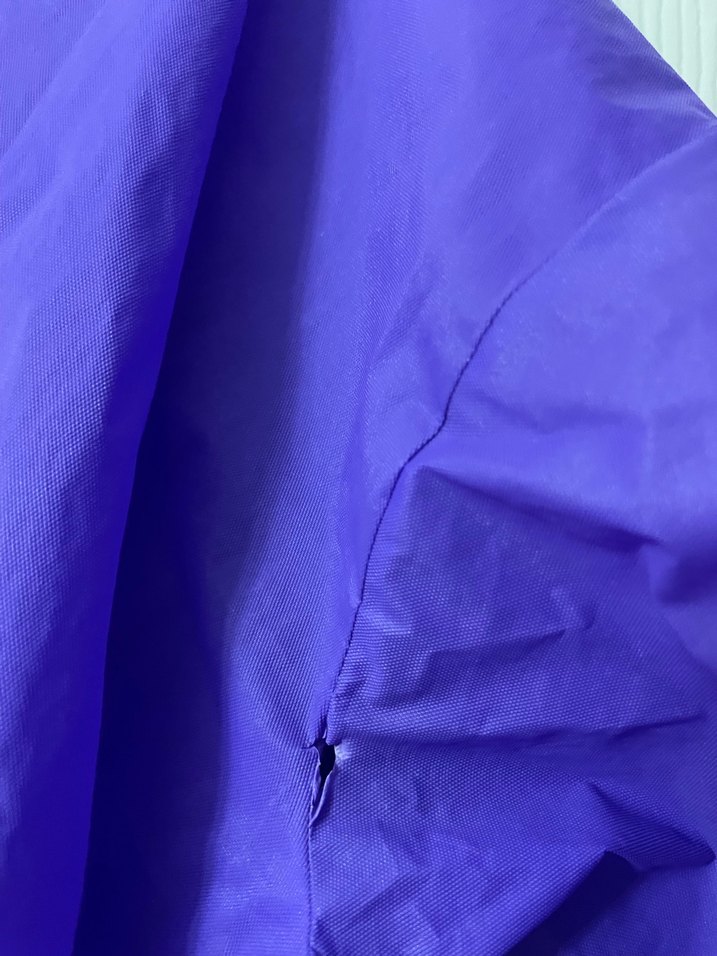 Uzun Mor Kadın Yağmurluk Düğmeli - Görsel 3