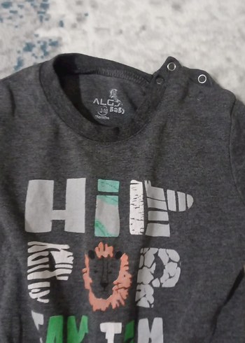 Diğer Erkek Çocuk Gri Baskılı Triko Sweatshirt