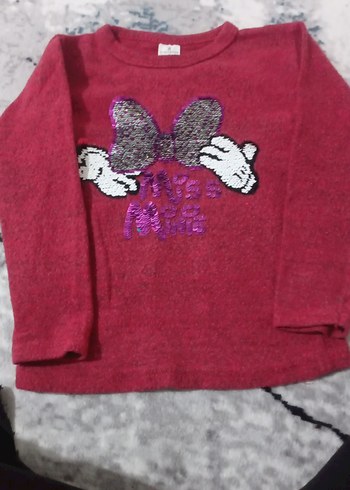 Bordo Kız Çocuk Triko Sweatshirt