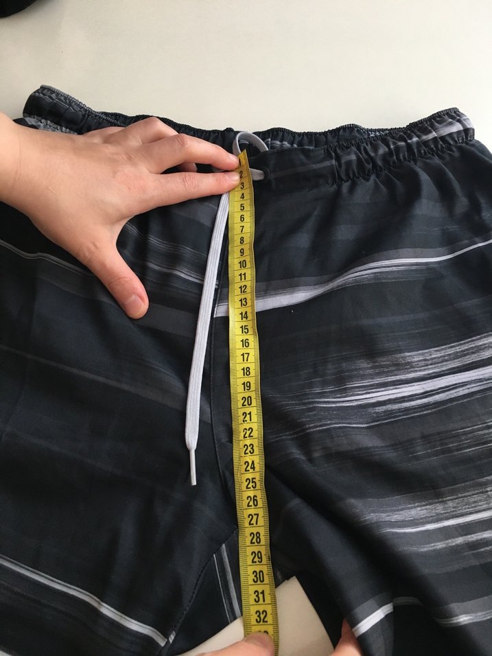 Erkek Siyah Gri Bağlamalı Şort - Görsel 5