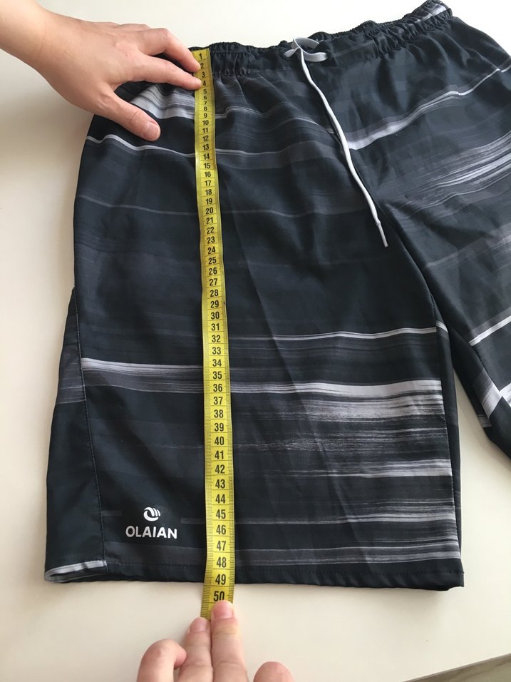 Erkek Siyah Gri Bağlamalı Şort - Görsel 2