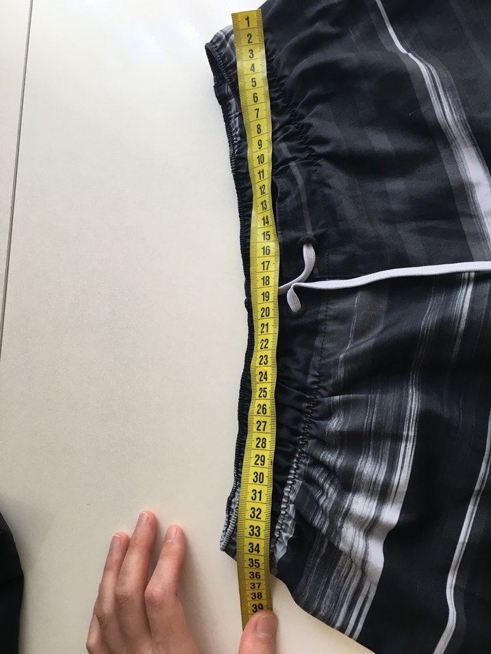 Erkek Siyah Gri Bağlamalı Şort - Görsel 4