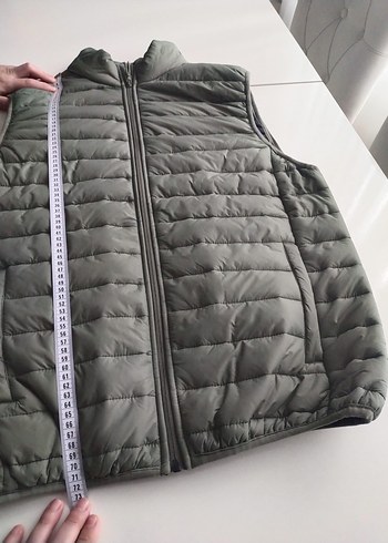 Kadın Gri Kısa Şişme Yelek Fermuarlı - Görsel 9