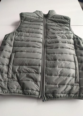 Kadın Gri Kısa Şişme Yelek Fermuarlı - Görsel 10