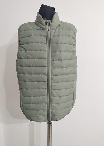 Kadın Gri Kısa Şişme Yelek Fermuarlı - Görsel 5