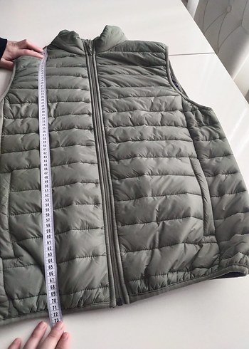 Kadın Gri Kısa Şişme Yelek Fermuarlı - Görsel 12