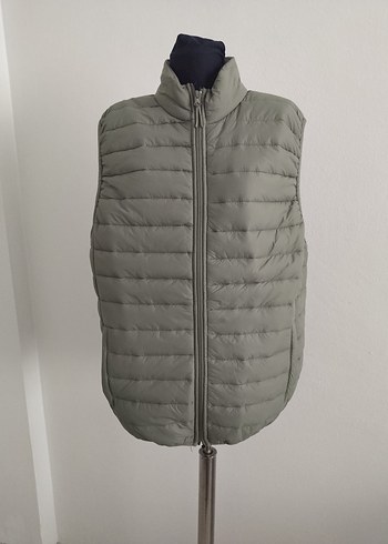 Kadın Gri Kısa Şişme Yelek Fermuarlı - Görsel 2