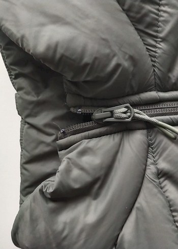 Kadın Gri Kısa Şişme Yelek Fermuarlı - Görsel 7