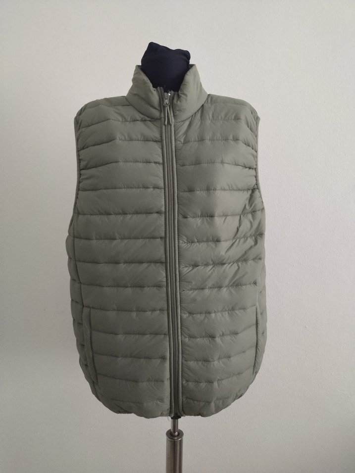 Kadın Gri Kısa Şişme Yelek Fermuarlı - Görsel 3