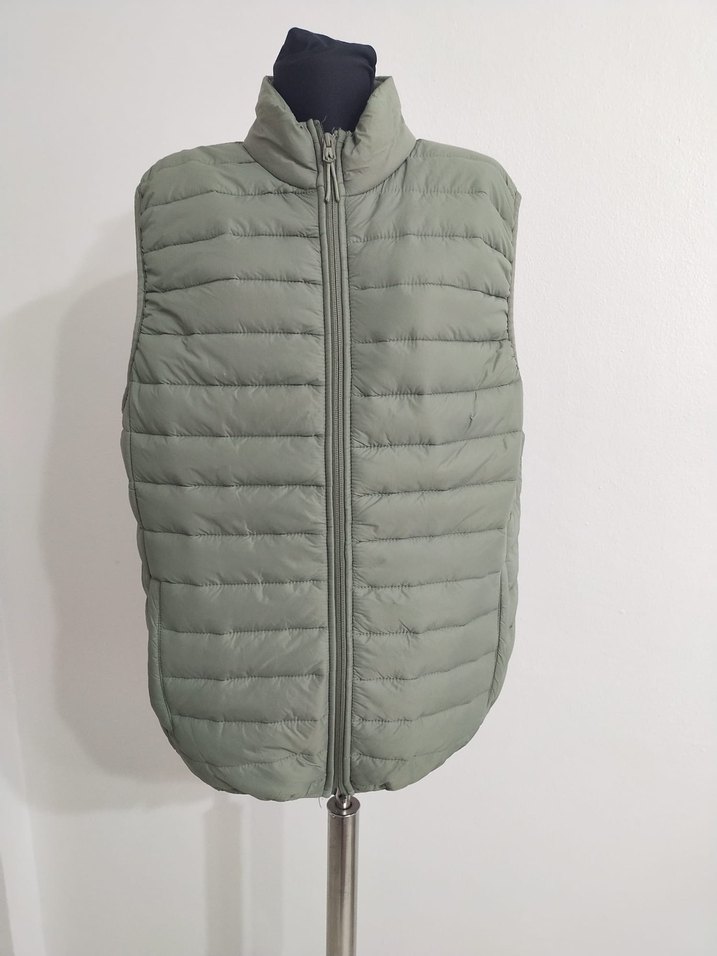 Kadın Gri Kısa Şişme Yelek Fermuarlı - Görsel 5