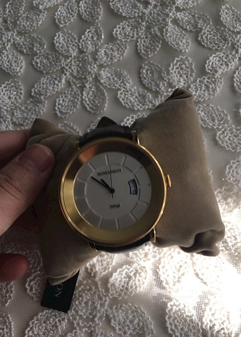 Altın Renk Modern Klasik Romanson Erkek Saati - Görsel 3