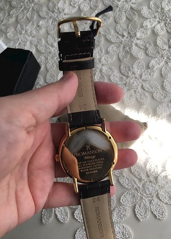 Altın Renk Modern Klasik Romanson Erkek Saati - Görsel 5