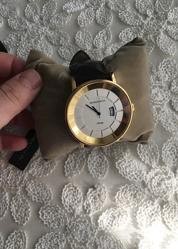 Altın Renk Modern Klasik Romanson Erkek Saati - Görsel 2