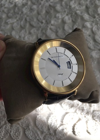 Altın Renk Modern Klasik Romanson Erkek Saati - Görsel 8