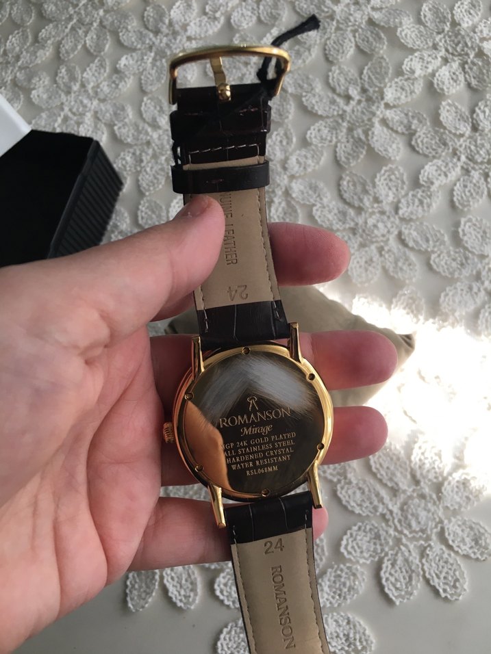 Altın Renk Modern Klasik Romanson Erkek Saati - Görsel 5