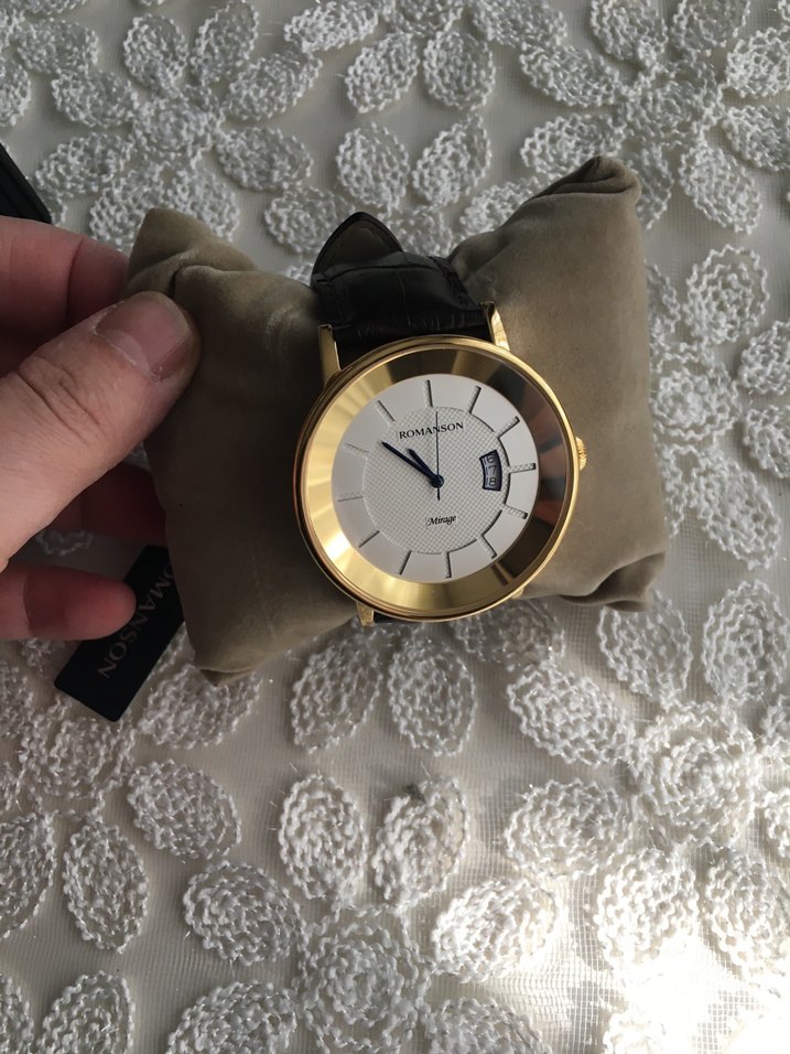 Altın Renk Modern Klasik Romanson Erkek Saati - Görsel 2