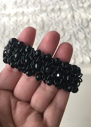 Siyah Boncuklu Gotik Kadın Bileklik - Görsel 5