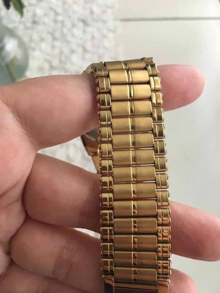 Altın Renk Parlak Kemerli Kadın Saati - Görsel 2