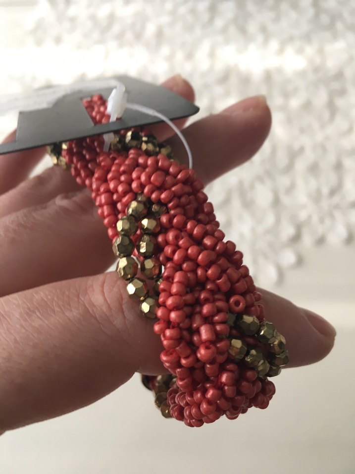 Kırmızı Boncuklu Bohem Bileklik - Görsel 2