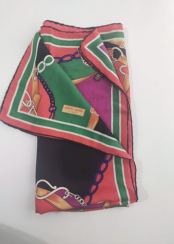 Zincir Detaylı Çok Renkli Kadın Fular - Görsel 9