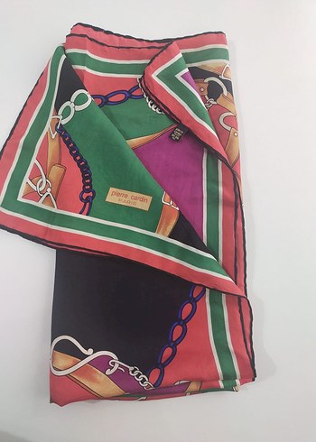 Zincir Detaylı Çok Renkli Kadın Fular - Görsel 2