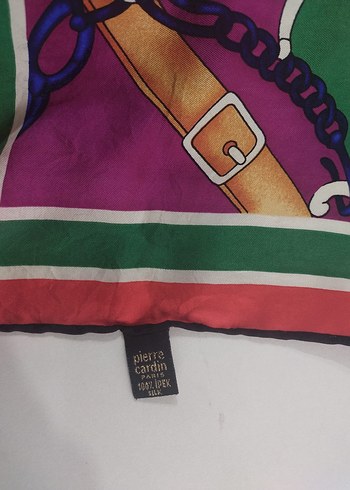 Zincir Detaylı Çok Renkli Kadın Fular - Görsel 3