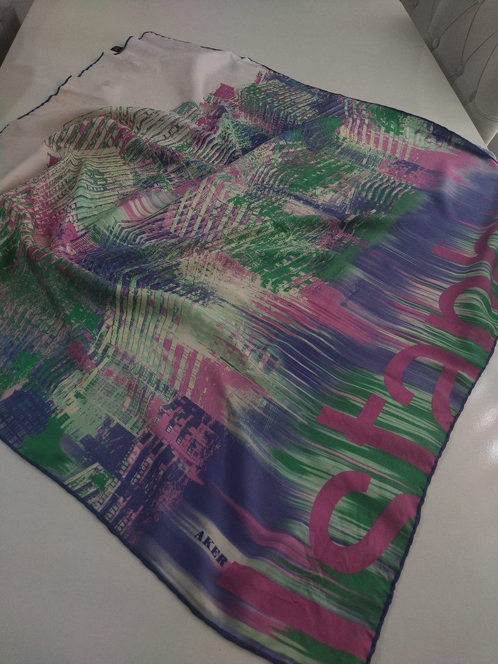 Pastel Çok Renkli Kadın Fular - Görsel 3