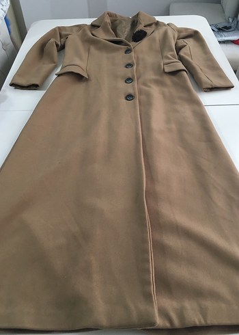 Bej Uzun Kadın Kaban - Görsel 7