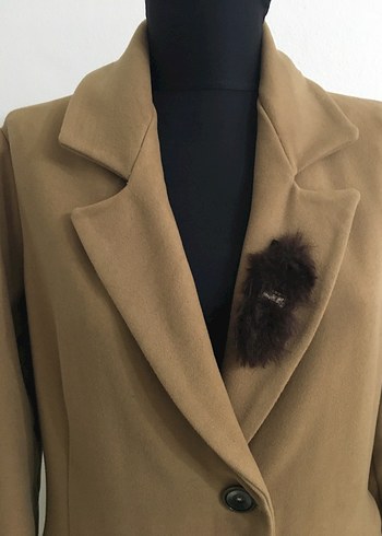 Bej Uzun Kadın Kaban - Görsel 5