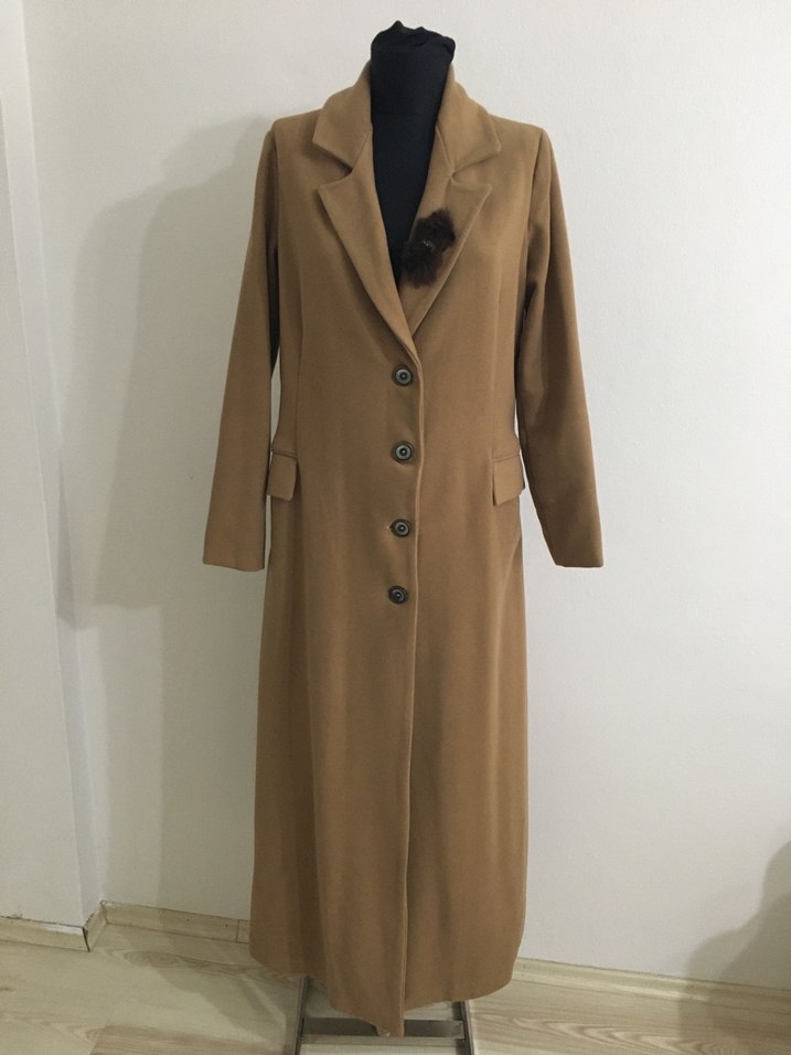 Bej Uzun Kadın Kaban - Görsel 2