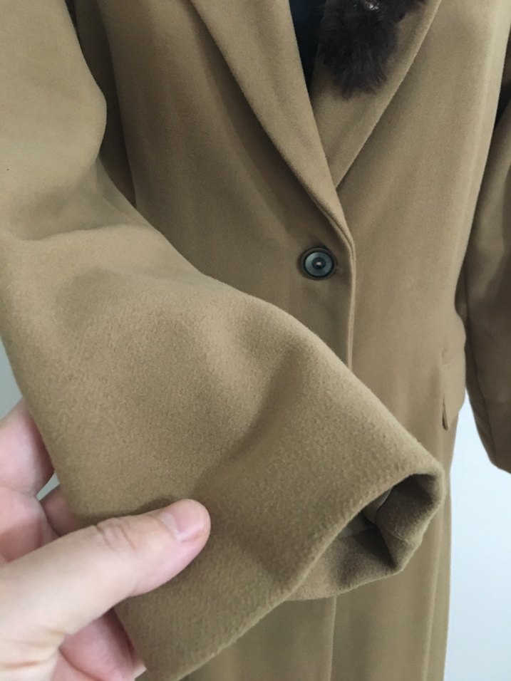 Bej Uzun Kadın Kaban - Görsel 4