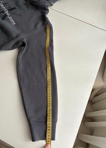 Gri Kapüşonlu Calvin Klein Jeans Sweatshirt - Görsel 6
