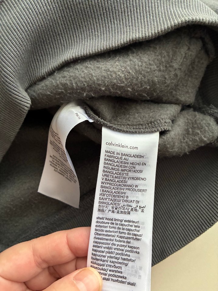 Gri Kapüşonlu Calvin Klein Jeans Sweatshirt - Görsel 5