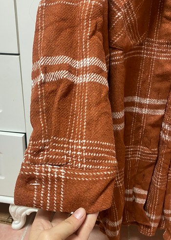 LC Waikiki Düğmeli Kahverengi Ekose Kadın Gömlek