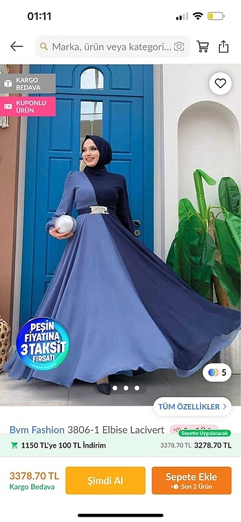 Tesettür abiye elbise