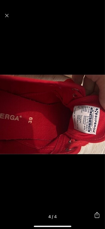 39 Beden Kırmızı superga