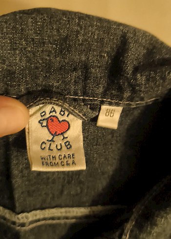 Kız Çocuk Nakışlı Düğmeli Kot Ceket - Görsel 3