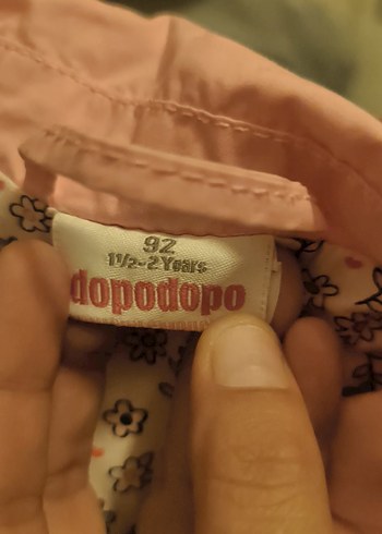 Kız Çocuk Pembe Düğmeli Trençkot - Görsel 4