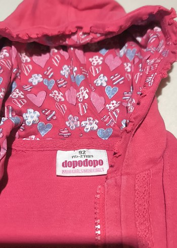 Kız Çocuk Kapüşonlu Fermuarlı Sweatshirt - Görsel 3