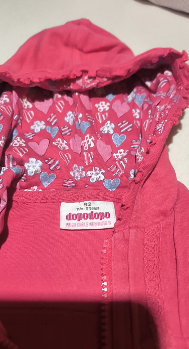 Kız Çocuk Kapüşonlu Fermuarlı Sweatshirt - Görsel 3