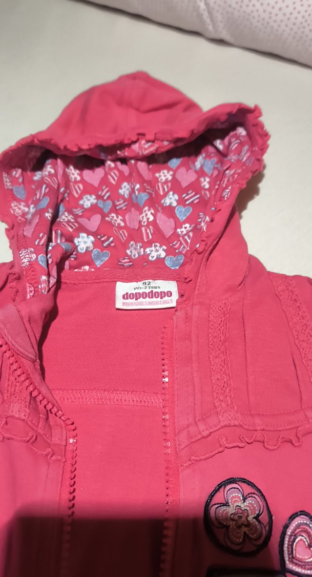 Kız Çocuk Kapüşonlu Fermuarlı Sweatshirt - Görsel 2