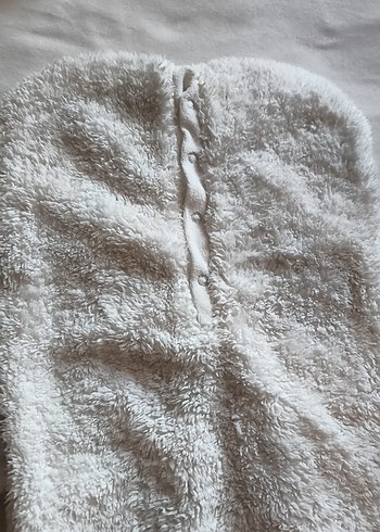 Kapüşonlu Beyaz Kürklü Bebek Kız Tulumu 2li fiyat - Görsel 7