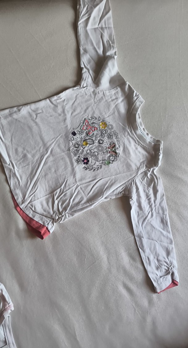 Kız Çocuk Uzun Kollu Baskılı Pamuklu Tişört 4 adet için fiyat - Görsel 2