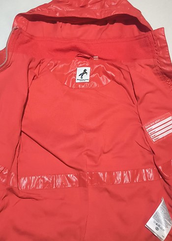 Kız Çocuk Parlak Kırmızı Fermuarlı Yağmurluk - Görsel 2