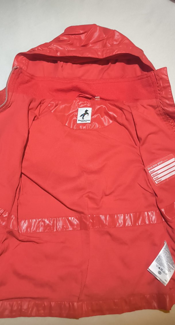 Kız Çocuk Parlak Kırmızı Fermuarlı Yağmurluk - Görsel 2