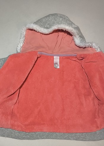 Kız Çocuk Gri Kapüşonlu Sweatshirt 1-2 yaş - Görsel 2